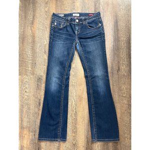 MEK DNM Buckle Design  Women Moscow Sweet Petite Slim Boot Stretch Jeans